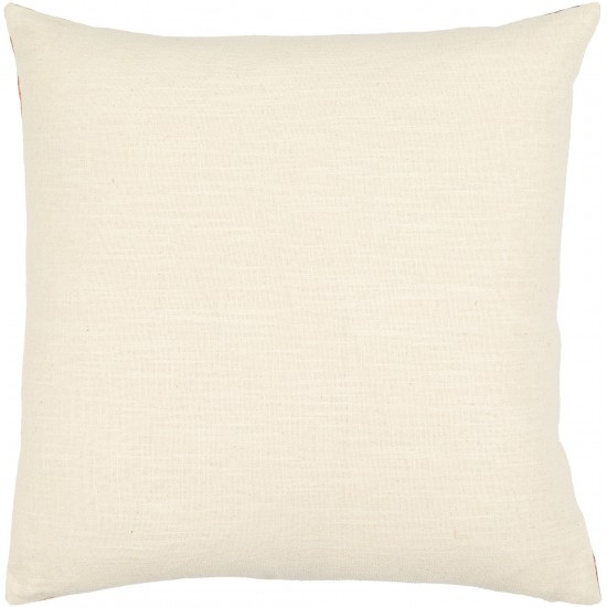 Surya Javed Light Beige Pillow Shell With Polyester Insert 18"H X 18"W