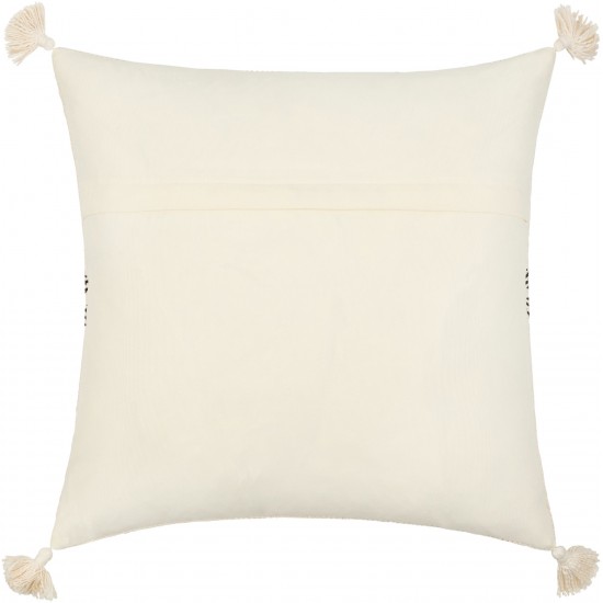 Surya Josie Cream Pillow Shell With Polyester Insert 14"H X 22"W
