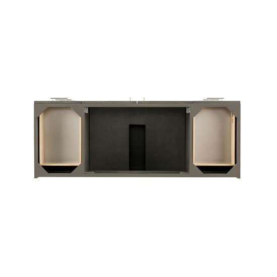 Metropolitan 60" Single Vanity, Silver Oak