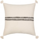 Surya Josie Cream Pillow Shell With Polyester Insert 22"H X 22"W