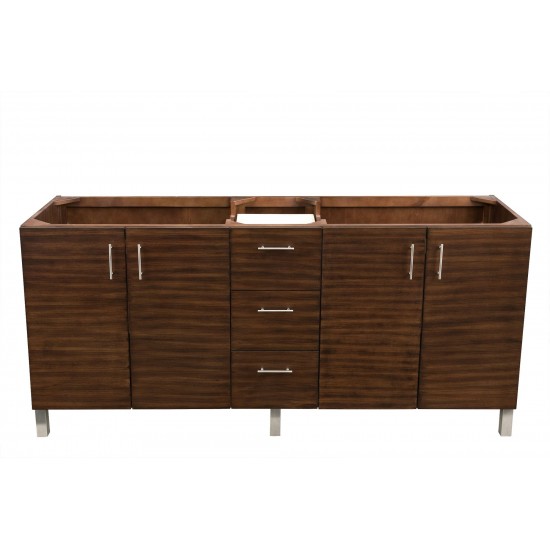 Metropolitan 72" Double Vanity, American Walnut