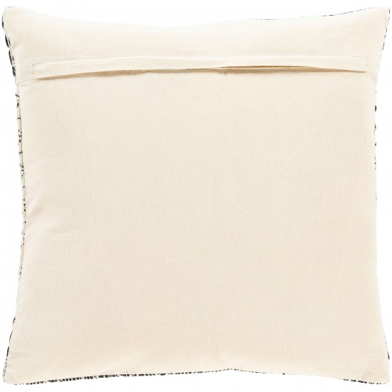 Surya Justine Pillow Shell With Polyester Insert 18"H X 18"W Beige