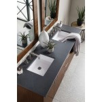 Metropolitan 72" Double Vanity American Walnut w/3 CM Soapstone Quartz Top