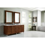 Metropolitan 72" Double Vanity American Walnut w/3 CM Ethereal Noctis Quartz Top