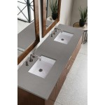 Metropolitan 72" Double Vanity, American Walnut, w/ 3 CM Grey Expo Quartz Top