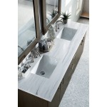 Metropolitan 72" Silver Oak Double Vanity w/ 3 CM Arctic Fall Solid Surface Top