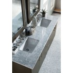 Metropolitan 72" Silver Oak Double Vanity w/ 3 CM Carrara Marble Top