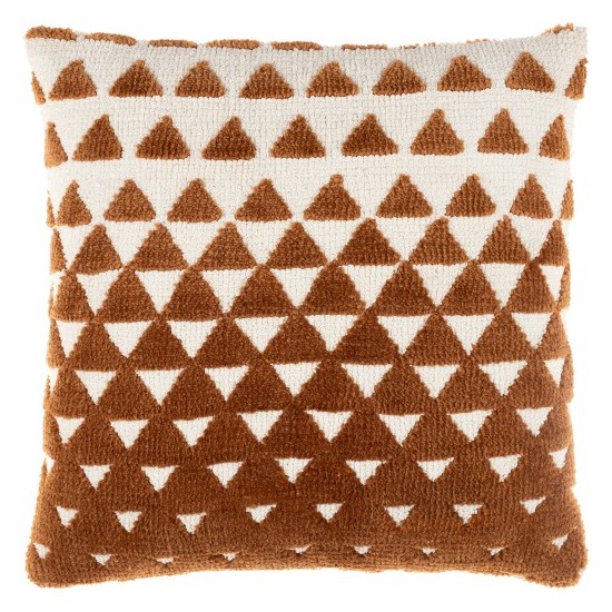 Surya Kabela Pillow Shell With Down Insert 18"H X 18"W Brown