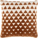 Surya Kabela Pillow Shell With Down Insert 20"H X 20"W Brown