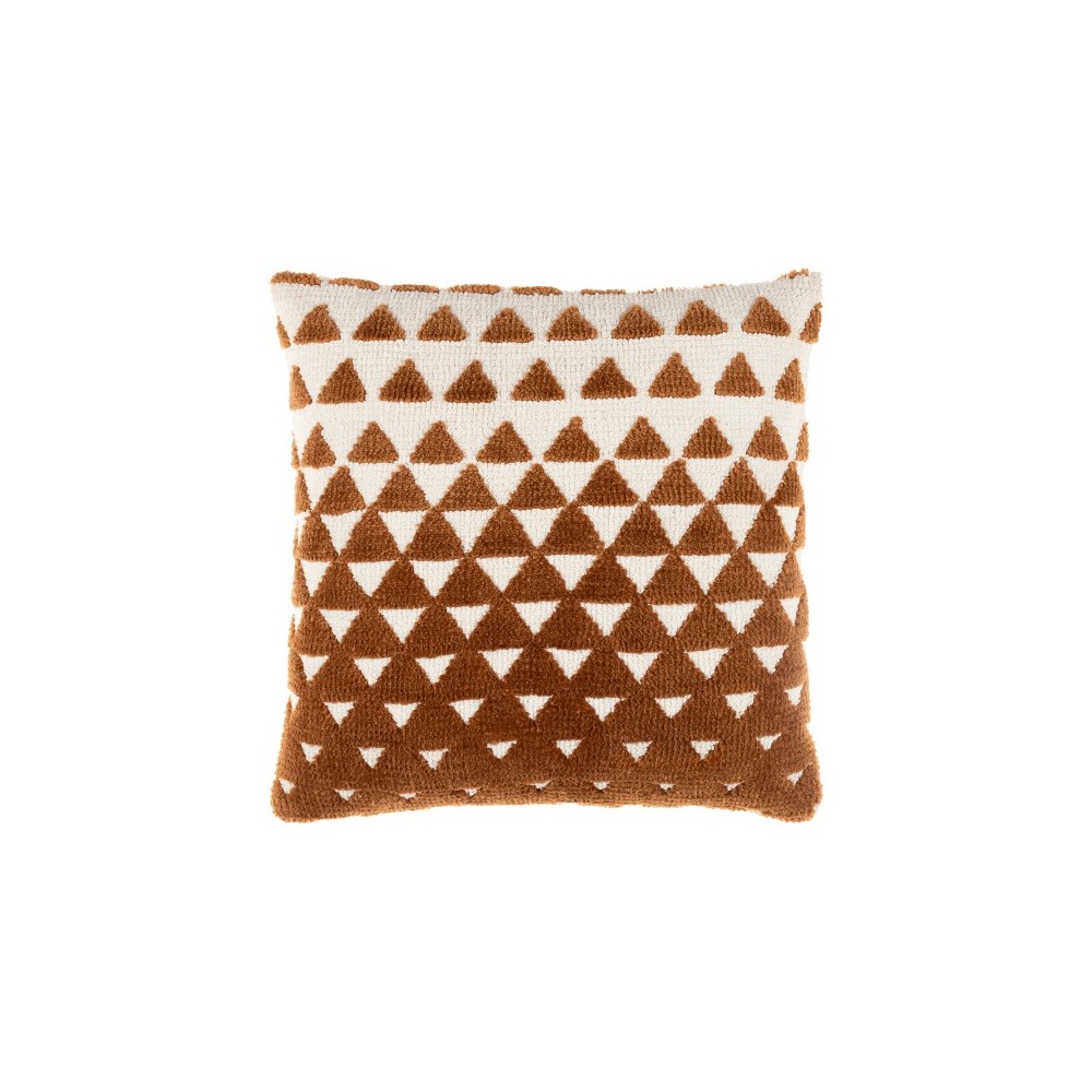 Surya Kabela Pillow Shell With Down Insert 20"H X 20"W Brown