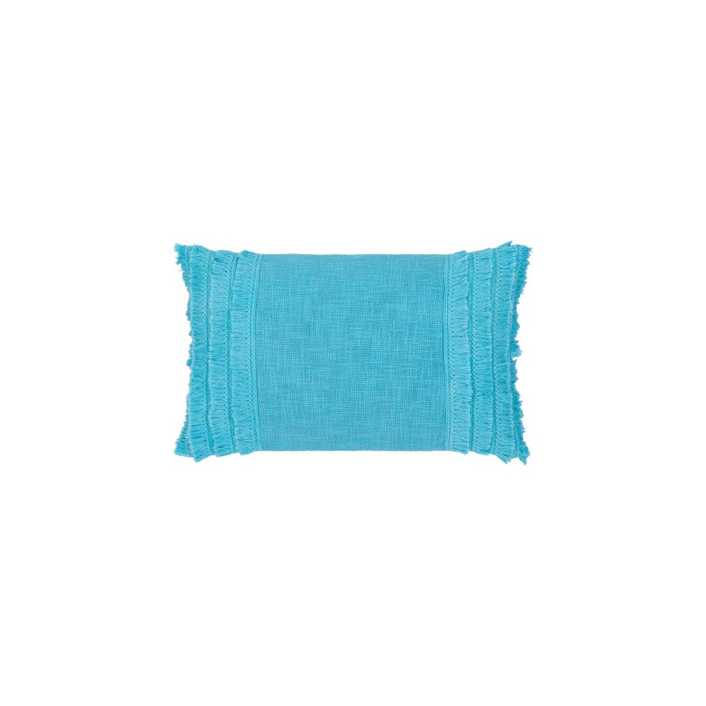 Surya Kandie Aqua Pillow Shell With Polyester Insert 14"H X 22"W