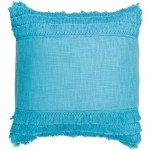 Surya Kandie Aqua Pillow Shell With Polyester Insert 20"H X 20"W