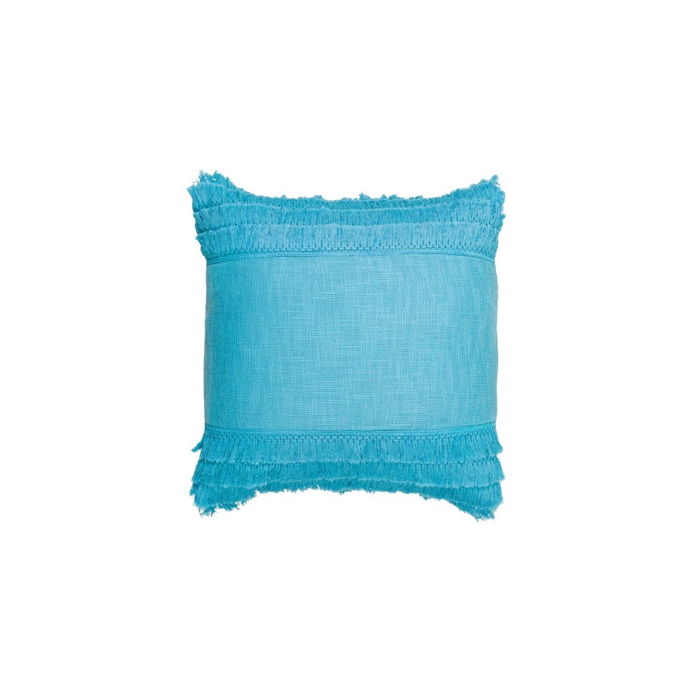 Surya Kandie Aqua Pillow Shell With Polyester Insert 20"H X 20"W Surya Kandie Aqua Pillow Shell With Polyester Insert 20"H X 20"W