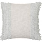 Surya Kandie Light Gray Pillow Shell With Down Insert 18"H X 18"W