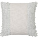 Surya Kandie Light Gray Pillow Shell With Polyester Insert 18"H X 18"W