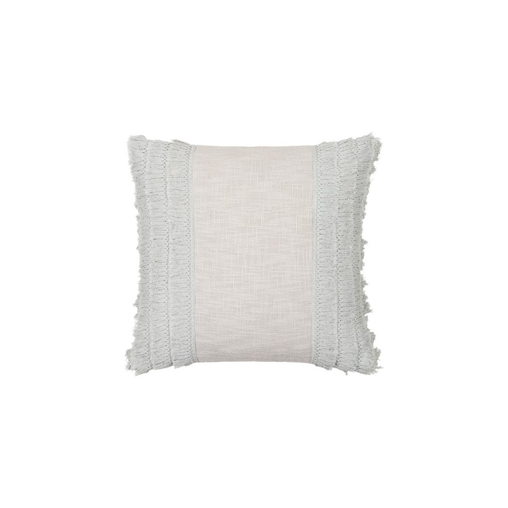 Surya Kandie Light Gray Pillow Shell With Polyester Insert 18"H X 18"W Surya Kandie Light Gray Pillow Shell With Polyester Insert 18"H X 18"W