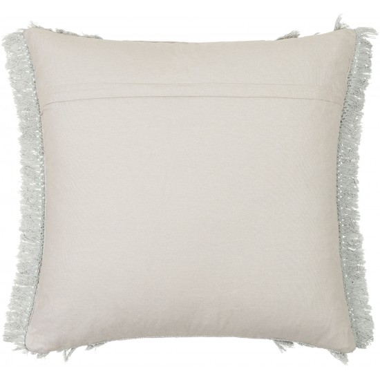 Surya Kandie Light Gray Pillow Shell With Polyester Insert 20"H X 20"W