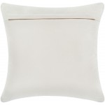 Surya Kansas Beige Pillow Shell With Polyester Insert 20"H X 20"W