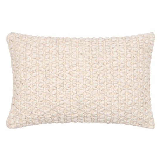 Surya Karolyn Cream Pillow Shell With Down Insert 14"H X 22"W