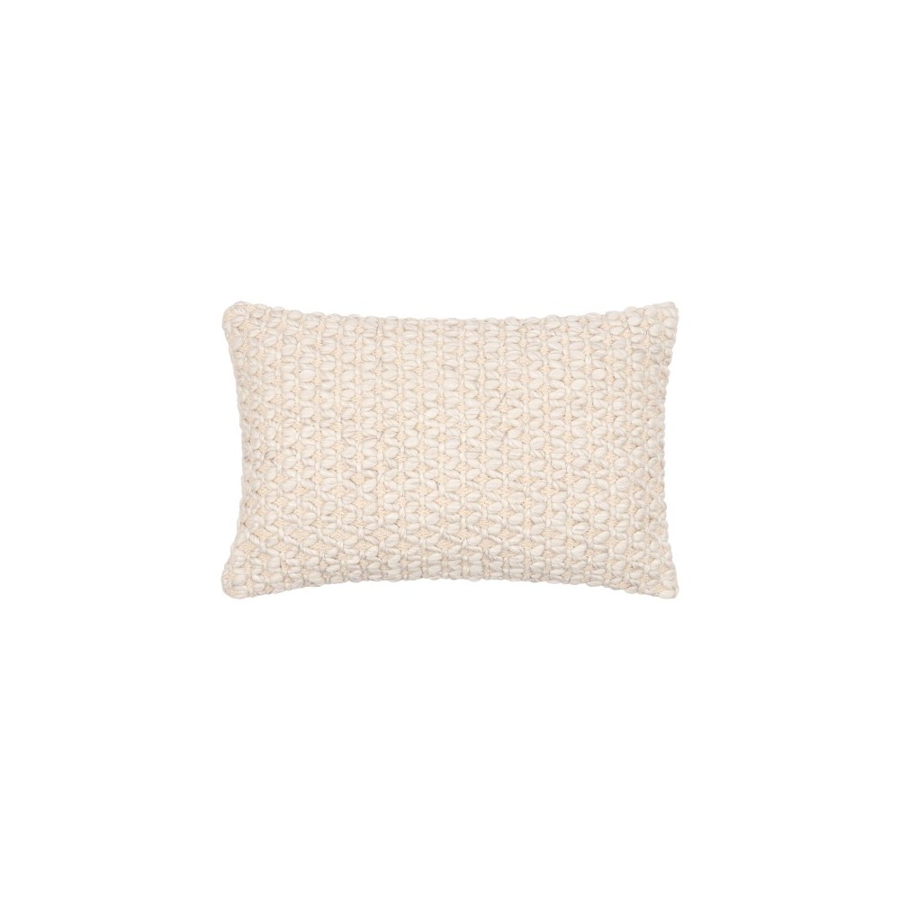 Surya Karolyn Cream Pillow Shell With Down Insert 14"H X 22"W Surya Karolyn Cream Pillow Shell With Down Insert 14"H X 22"W