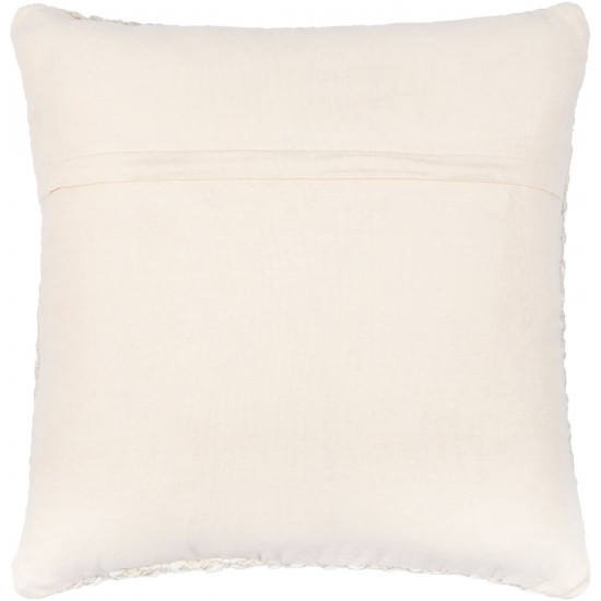 Surya Karolyn Cream Pillow Shell With Down Insert 14"H X 22"W