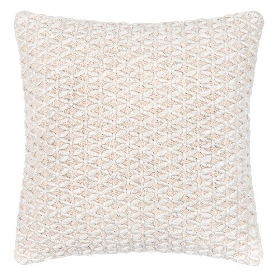 Surya Karolyn Cream Pillow Shell With Down Insert 18"H X 18"W