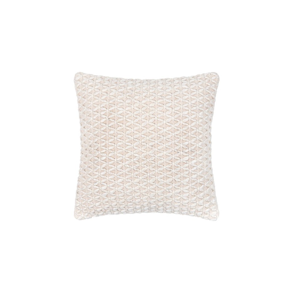 Surya Karolyn Cream Pillow Shell With Down Insert 18"H X 18"W