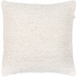 Surya Karrie Cream Pillow Shell With Polyester Insert 22"H X 22"W