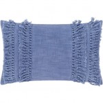 Surya Katie Blue Pillow Shell With Down Insert 14"H X 22"W
