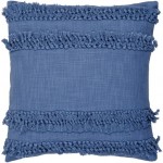 Surya Katie Blue Pillow Shell With Polyester Insert 18"H X 18"W