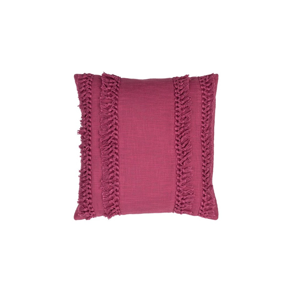 Surya Katie Mauve Pillow Shell With Down Insert 18"H X 18"W Surya Katie Mauve Pillow Shell With Down Insert 18"H X 18"W