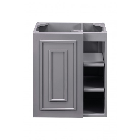 Alicante' 24" Single Vanity Cabinet, Grey Smoke