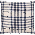 Surya Kellan Dark Blue Pillow Shell With Down Insert 20"H X 20"W