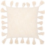 Surya Kellie Cream Pillow Shell With Down Insert 18"H X 18"W