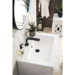 Alicante' 24" Single Vanity Glossy White Black w/White Glossy Composite Top