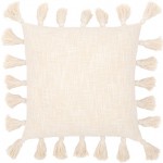 Surya Kellie Cream Pillow Shell With Down Insert 22"H X 22"W