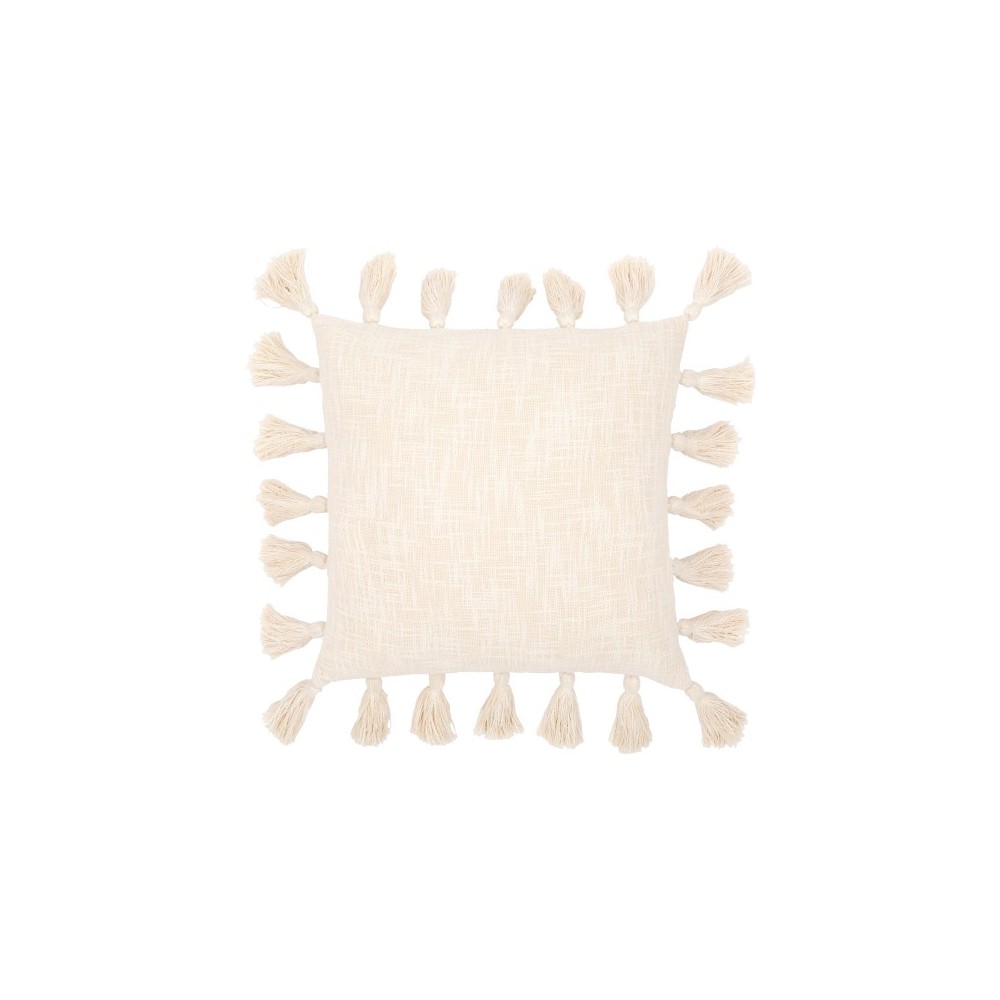 Surya Kellie Cream Pillow Shell With Down Insert 22"H X 22"W Surya Kellie Cream Pillow Shell With Down Insert 22"H X 22"W
