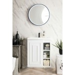 Alicante' 24" Single Vanity Cabinet, Glossy White w/ White Glossy Composite Top