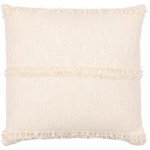 Surya Kiefer Cream Pillow Shell With Polyester Insert 18"H X 18"W
