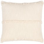 Surya Kiefer Cream Pillow Shell With Polyester Insert 18"H X 18"W