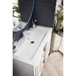 Alicante' 39.5" Single Vanity Glossy White Nickel w/White Glossy Composite Top