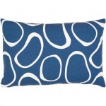 Surya Lachen Pillow Shell With Down Insert 13"H X 20"W - Dark Blue