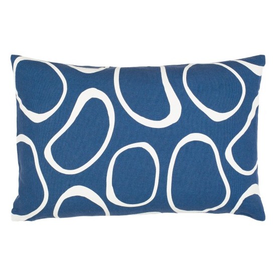 Surya Lachen Pillow Shell With Down Insert 13"H X 20"W - Dark Blue