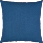 Surya Lachen Pillow Shell With Polyester Insert 20"H X 20"W - Dark Blue