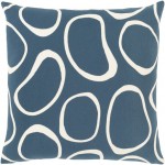 Surya Lachen Dark Blue Pillow Shell With Down Insert 22"H X 22"W