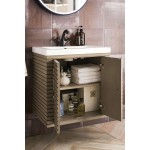 Linden 24" Single Vanity, Whitewashed Walnut w/ White Glossy Composite Top