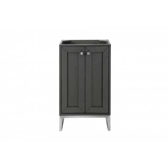 Chianti 20" Single Vanity Cabinet, Mineral Grey, Brushed Nickel