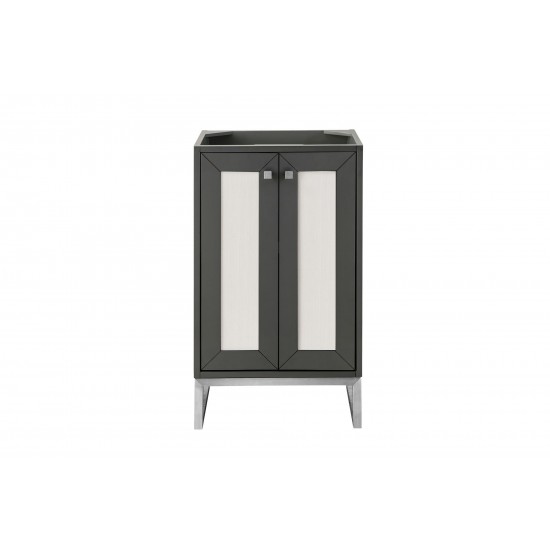 Chianti 20" Single Vanity Cabinet, Mineral Grey, Brushed Nickel