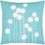 Surya Lachen Pillow Shell With Down Insert 18"H X 18"W (Teal)