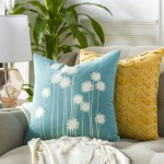 Surya Lachen Pillow Shell With Down Insert 18"H X 18"W (Teal)